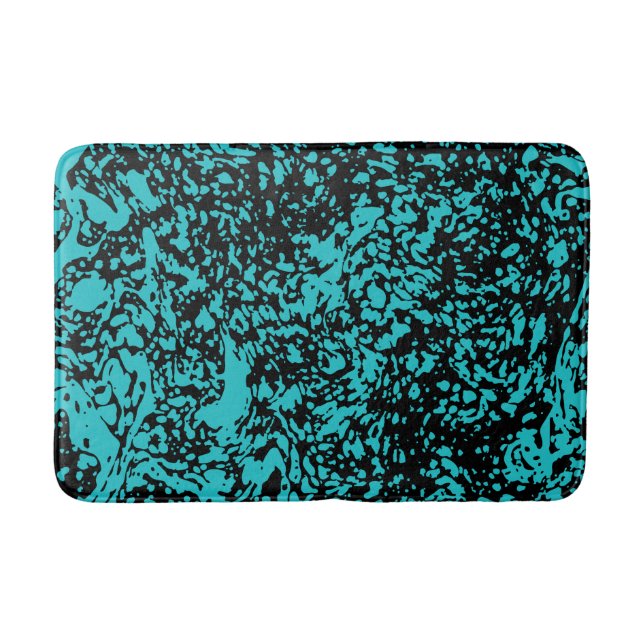 Marble Granite Texture Blue    Bath Mat (Front)