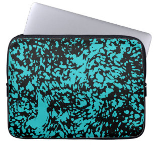 Marble Granite Texture Blue Laptop Sleeve
