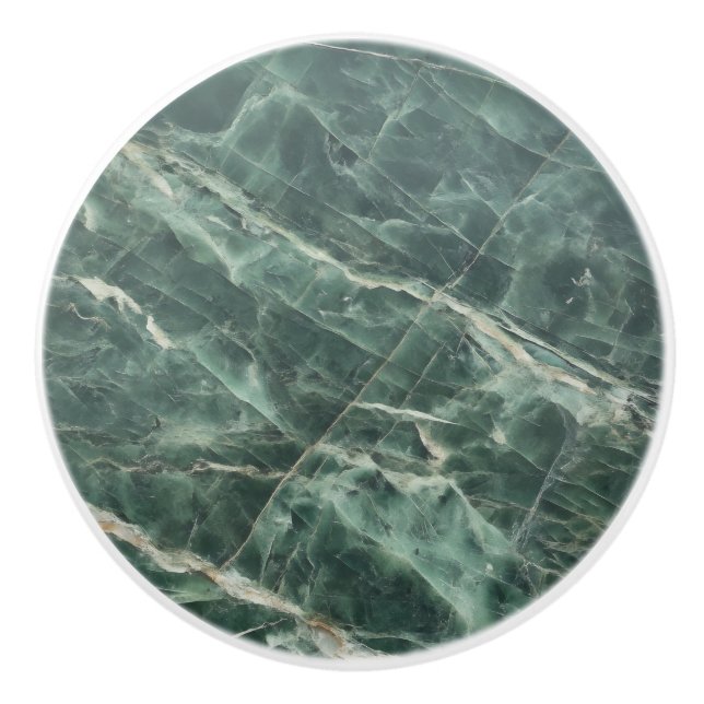 Marble Green Pattern Ceramic Knob (Front)