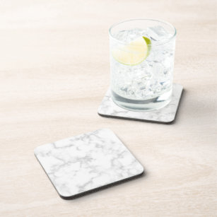 Marble Grey White Abstract Pattern Modern Elegant Coaster