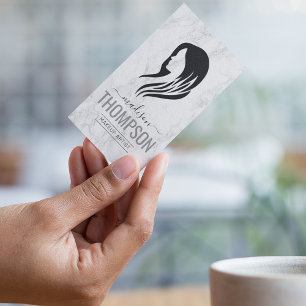 Marble Hair Stylist Business Card