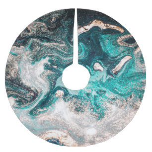 Marble Handmade: Traditional Luxury Texture. Brushed Polyester Tree Skirt