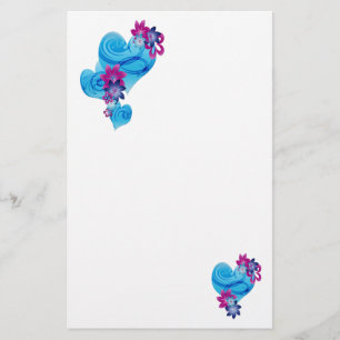 Marble Hearts Stationery