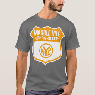 Marble Hill New York City Retro Token Shield Gold  T-Shirt