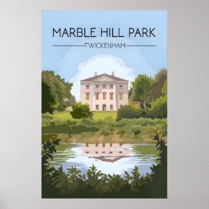 Marble Hill Park Twickenham Travel Poster