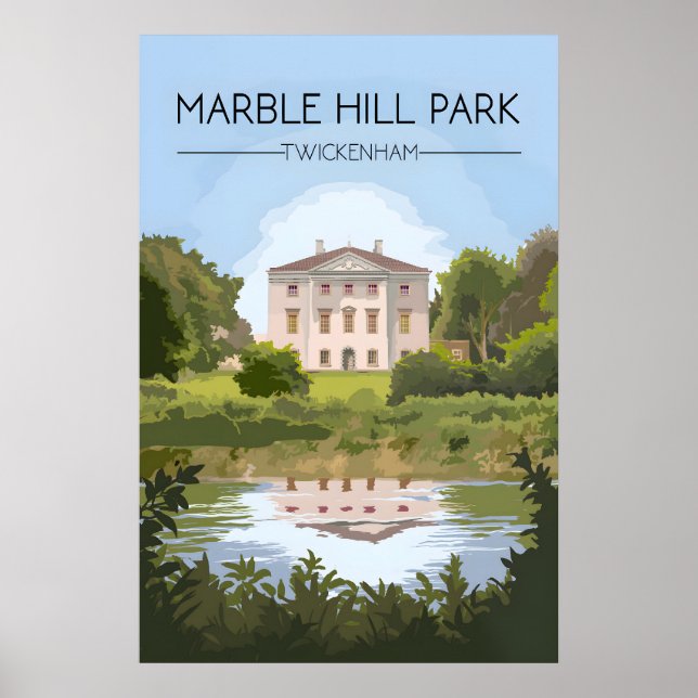 Marble Hill Park Twickenham Travel Poster (Front)