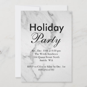 Marble Holiday Party Invitation