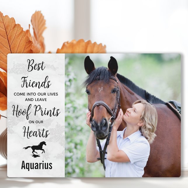 Marble Hoof Prints On Our Hearts Horse Memorial Plaque (Creator Uploaded)