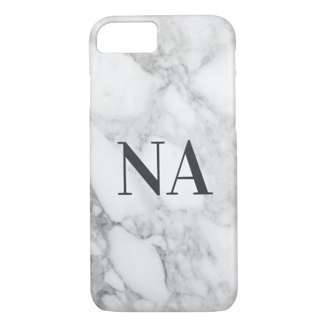 Marble initial / monogram Case-Mate iPhone case (Back)