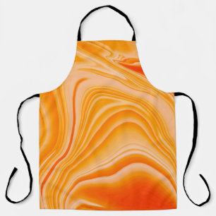 Marble ink colorful. Orange marble pattern of the Apron