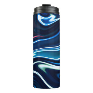 Marble ink colourful. Blue marble pattern texture Thermal Tumbler