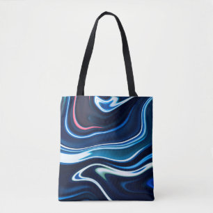 Marble ink colourful. Blue marble pattern texture Tote Bag