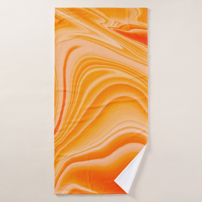 Marble ink colourful. Orange marble pattern of the Bath Towel (Bath Towel)