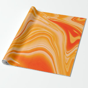 Marble ink colourful. Orange marble pattern of the Wrapping Paper