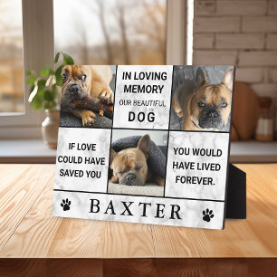 Marble Insta Photo Collage Memorial Pet Keepsake Plaque