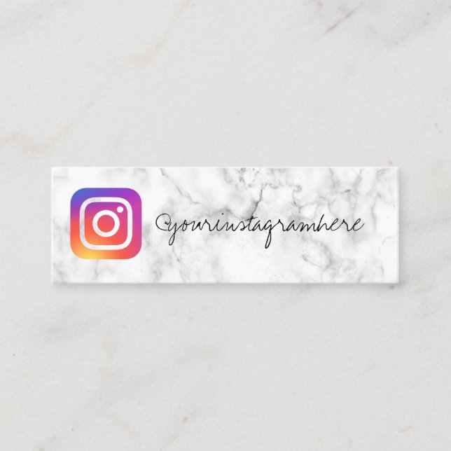 marble instagram mini business card (Front)