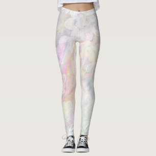 *~* Marble Lace Iridescent Pastel Pinks Blues Leggings