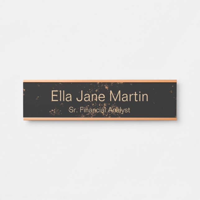 Marble Look Hanging Wall Name Plate Door Sign (Front)