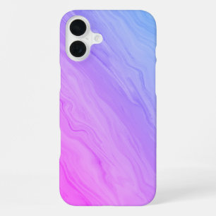 Marble Luxe – Blue and Purple Gradient iPhone 16 Plus Case