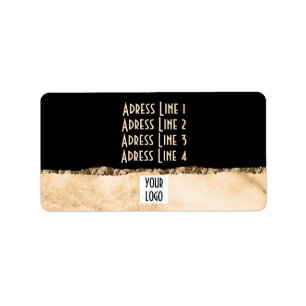 Marble luxury elegant gold modern return adress label