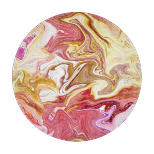 Marble Magic: Colourful Abstract Design Cutting Board