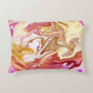 Marble Magic: Colourful Abstract Design Decorative Cushion