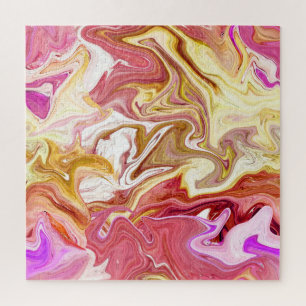 Marble Magic: Colourful Abstract Design Jigsaw Puzzle