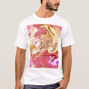 Marble Magic: Colourful Abstract Design T-Shirt