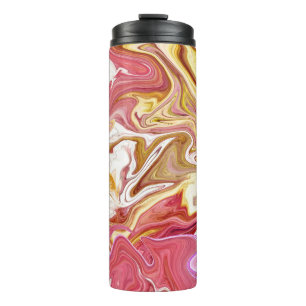 Marble Magic: Colourful Abstract Design Thermal Tumbler