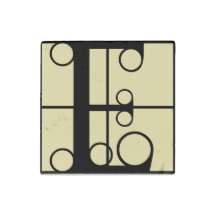 Marble Magnet Initial E Typography
