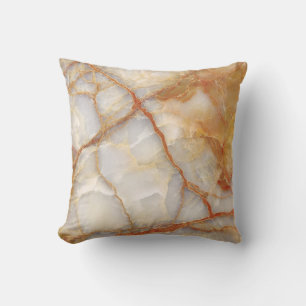 Marble Majesty: Glossy Elegance Cushion