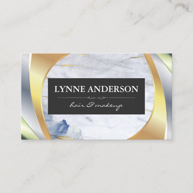 Marble | Metallic Layers Business Card (Front)
