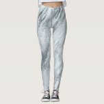 Marble Minimal Abstract Silver Gray Blue Leggings<br><div class="desc">Elegant unique simply  trendy leggings projected according to actual trends in design.
Makes a snail shapes for body</div>