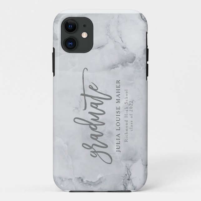 marble modern elegant graduate Case-Mate iPhone case (Back)