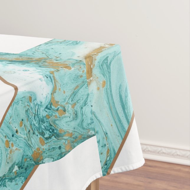 Marble Modern Luxury Tablecloth Multicolor Abstrac (In Situ)