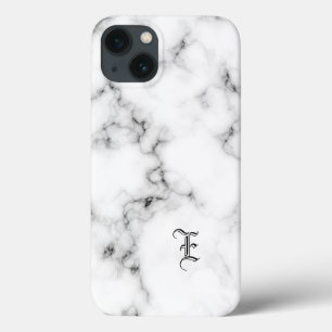 Marble monogram iPhone 13 case