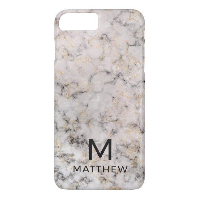 Marble Monogram Case-Mate iPhone Case (Back)