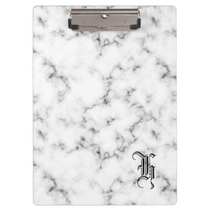 Marble monogram clipboard