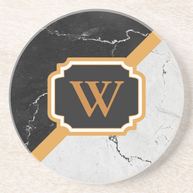 Marble Monogram Coaster (Front)