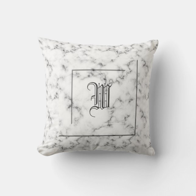 Marble monogram cushion (Front)