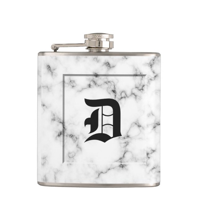 Marble monogram hip flask (Front)