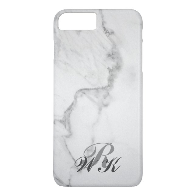 Marble & Monogram iPhone 7 Plus Case-Mate iPhone Case (Back)
