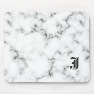 Marble monogram mouse mat