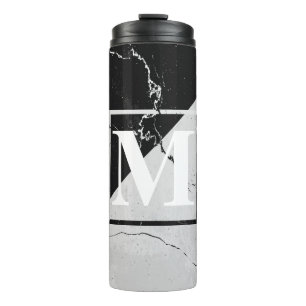 Marble Monogram Thermal Tumbler