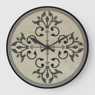 Marble mosaic medallion 2 large clock