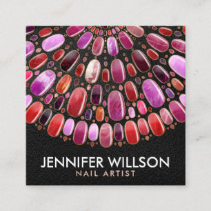 Marble Nail Art Mandala - Appointment Square Business Card