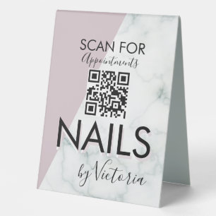 Marble Nail Salon Appointments QR Code