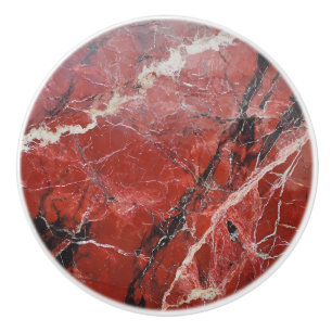 Marble Natural Red Pattern Ceramic Knob