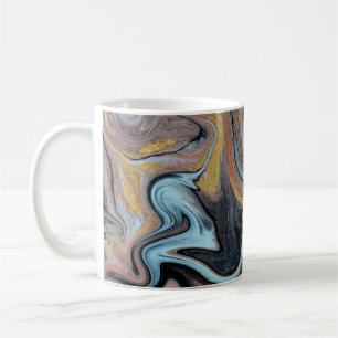 Marble Nature Artwork Golden Glitter Coffee Mug