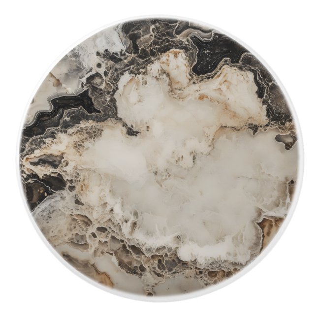 Marble Nature Colour Pattern Ceramic Knob (Front)